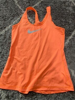 Nike Women's Bright Orange Athletic Racerback Tank